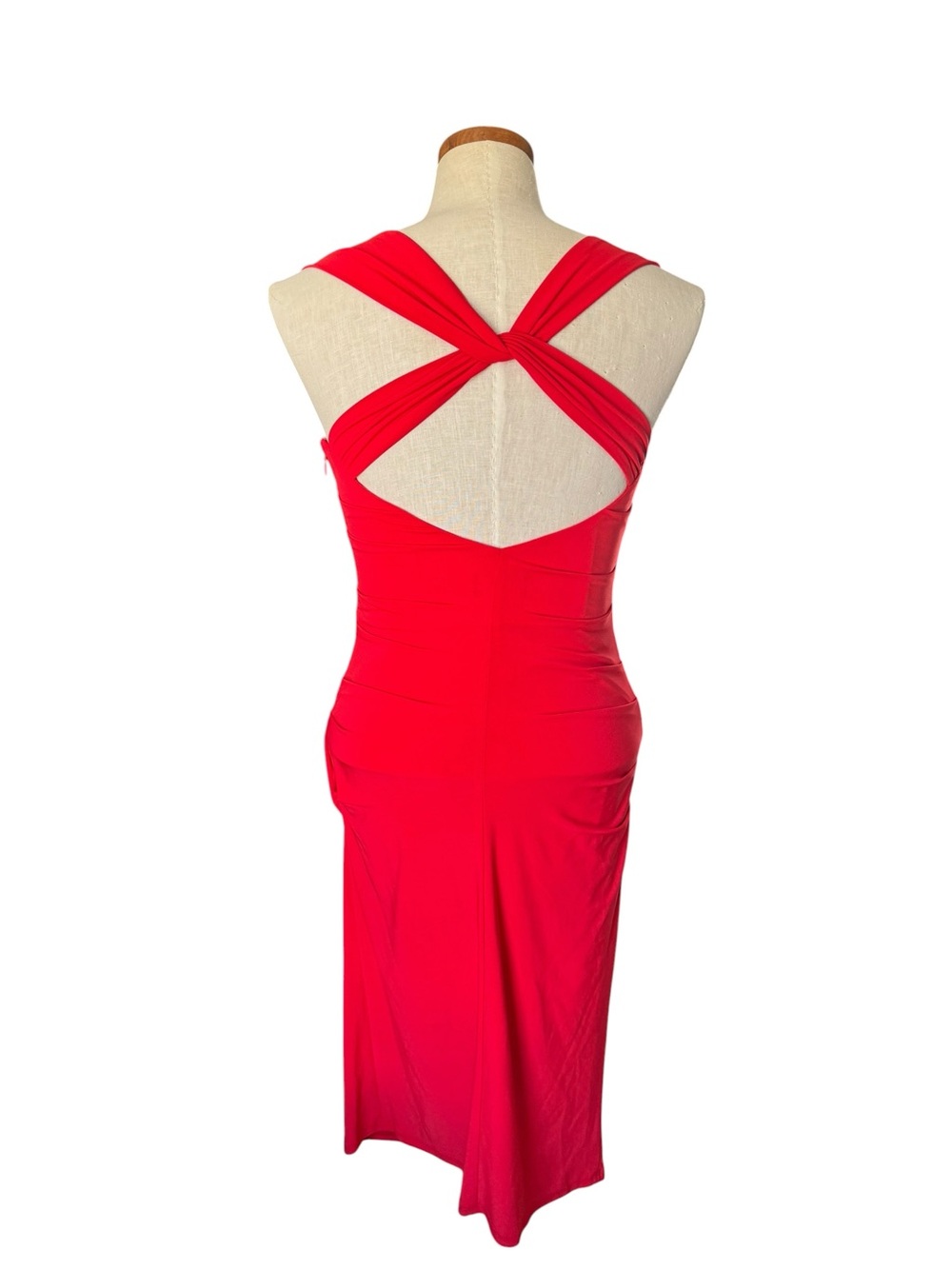Laundry By Shelli Segal Red Fitted Midi Dress - Picture 5 of 8